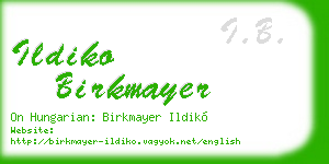 ildiko birkmayer business card